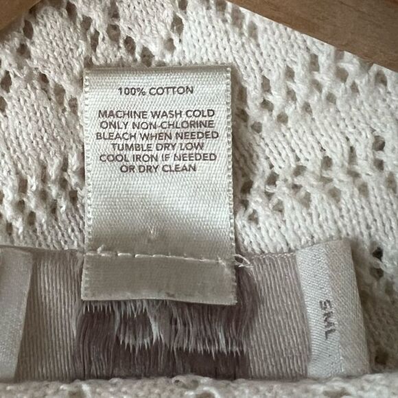 Loft Open Knit Scalloped Button Up Cardigan - Picture 3 of 5